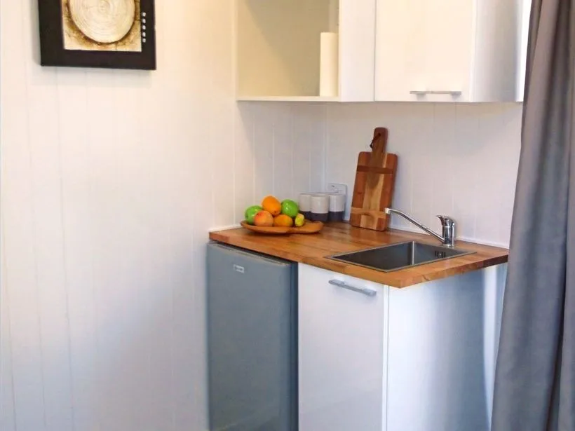 Compact KDL kitchenette with timber benchtop